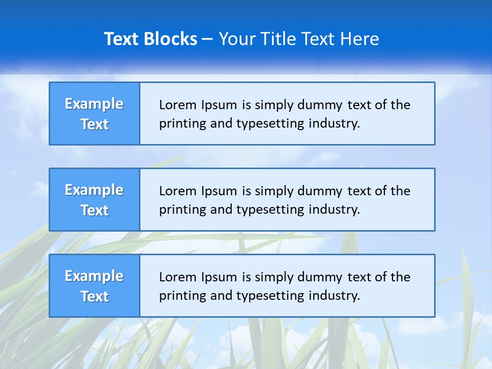 A Powerpoint Presentation With A Blue Sky In The Background PowerPoint Template