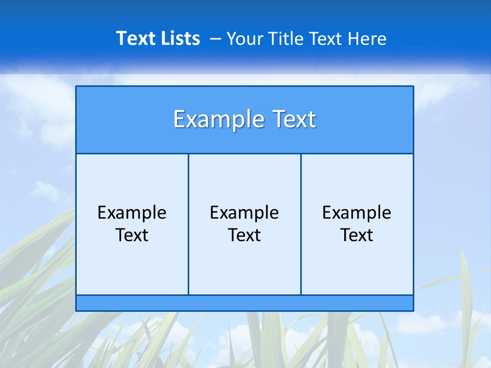 A Powerpoint Presentation With A Blue Sky In The Background PowerPoint Template