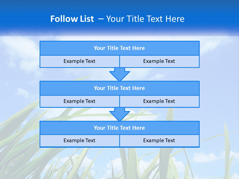 A Powerpoint Presentation With A Blue Sky In The Background PowerPoint Template
