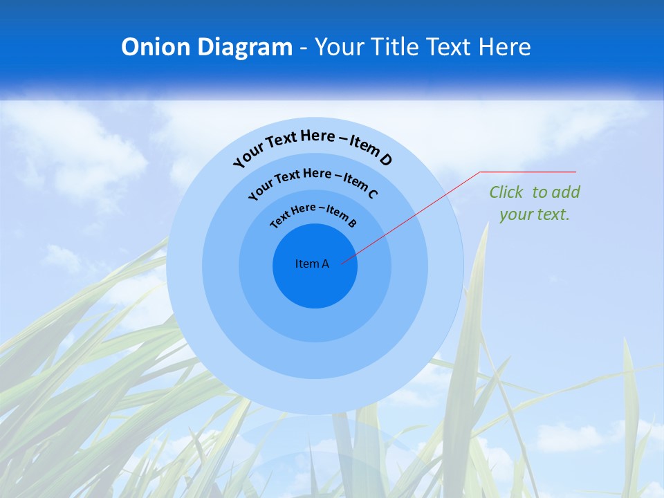 A Powerpoint Presentation With A Blue Sky In The Background PowerPoint Template