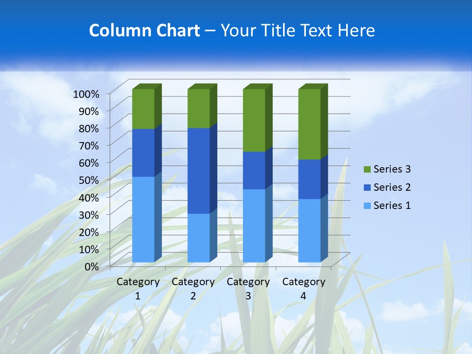 A Powerpoint Presentation With A Blue Sky In The Background PowerPoint Template
