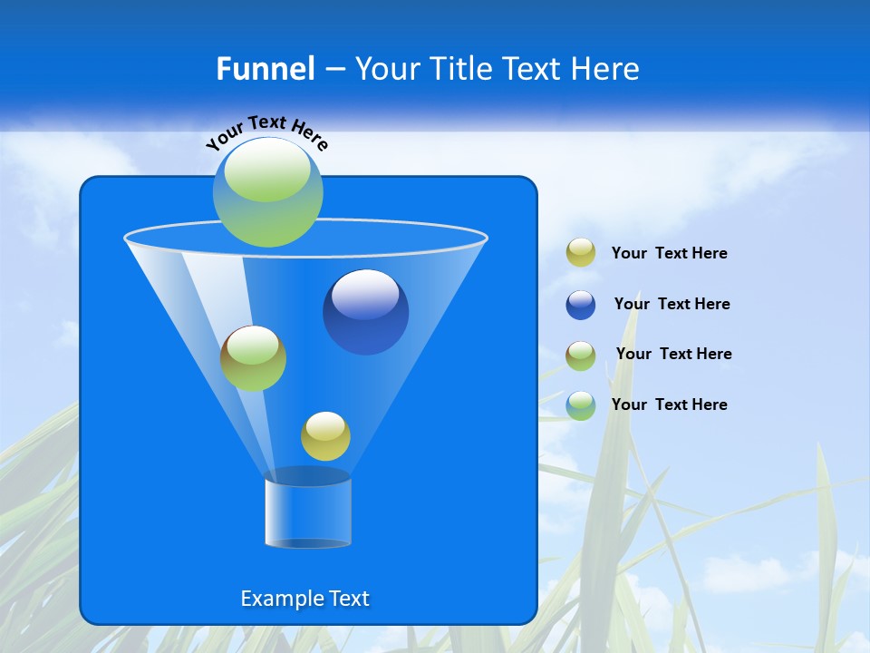 A Powerpoint Presentation With A Blue Sky In The Background PowerPoint Template