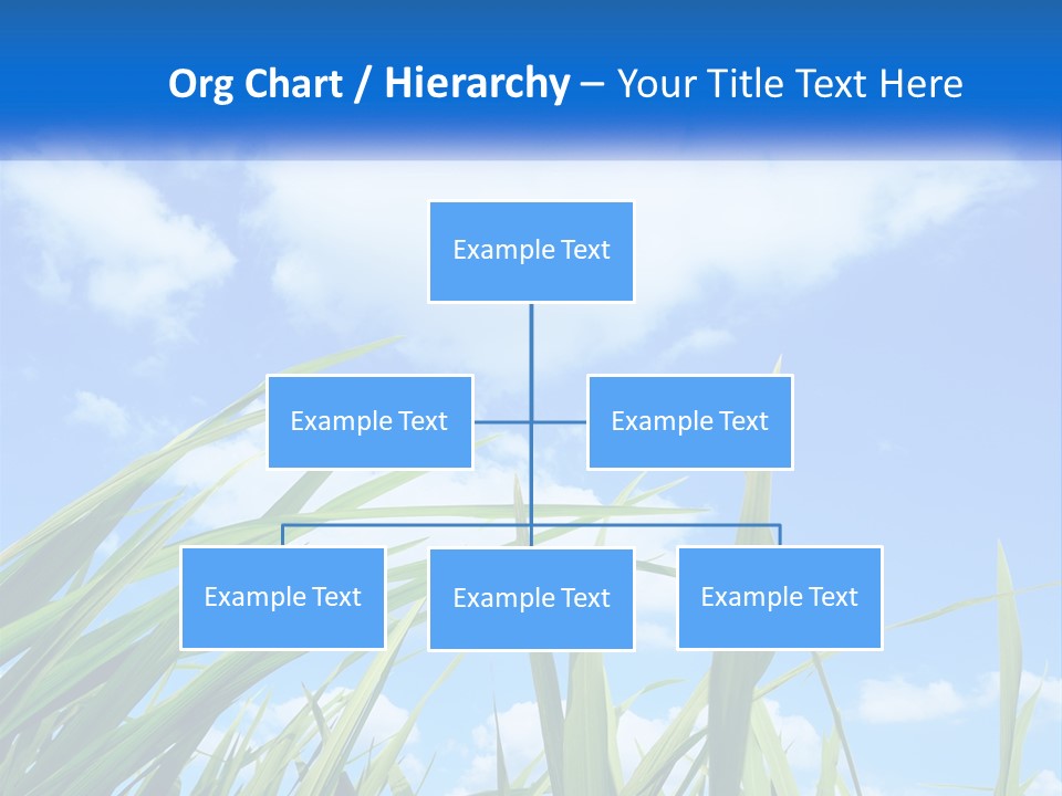 A Powerpoint Presentation With A Blue Sky In The Background PowerPoint Template