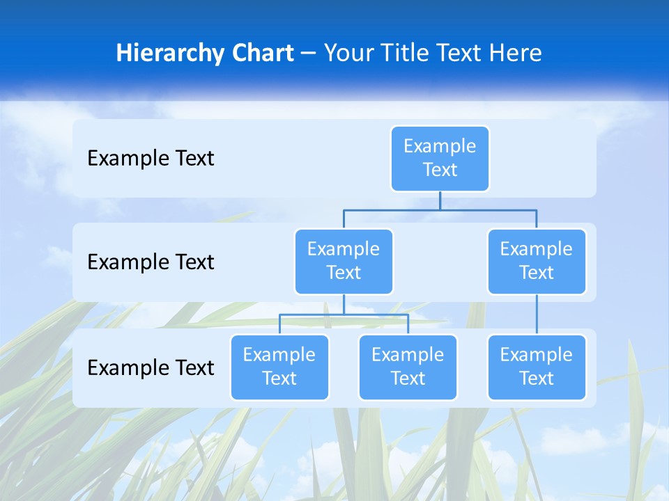 A Powerpoint Presentation With A Blue Sky In The Background PowerPoint Template