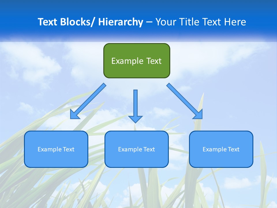 A Powerpoint Presentation With A Blue Sky In The Background PowerPoint Template