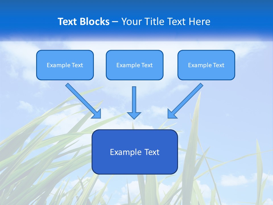 A Powerpoint Presentation With A Blue Sky In The Background PowerPoint Template
