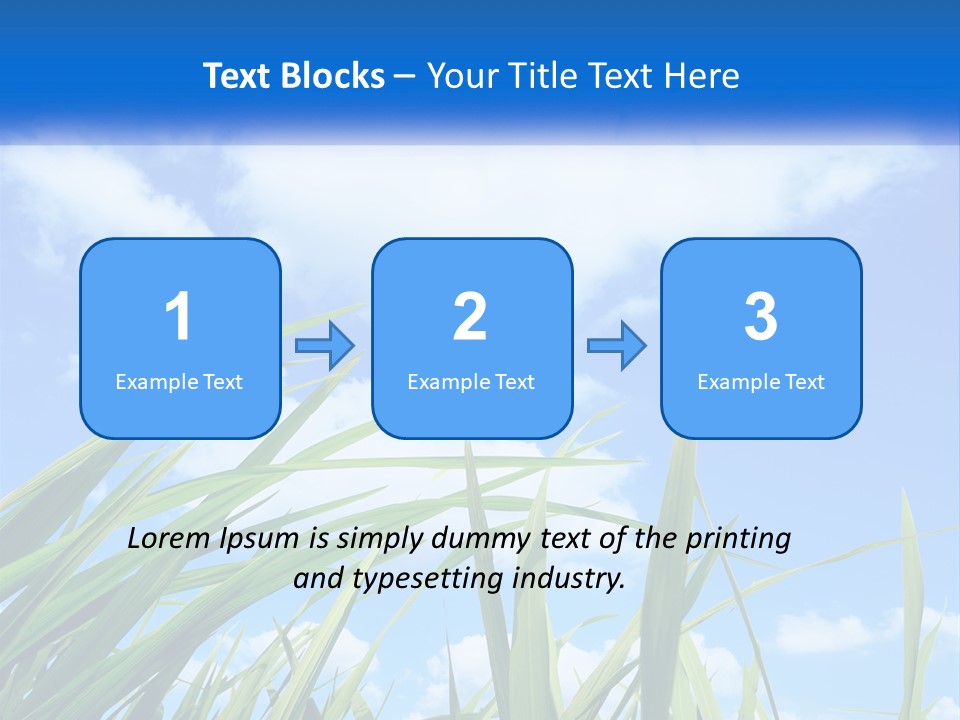 A Powerpoint Presentation With A Blue Sky In The Background PowerPoint Template