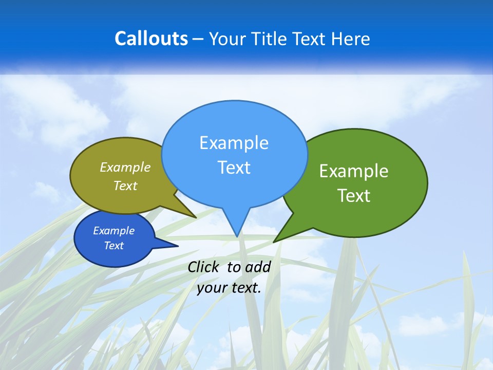 A Powerpoint Presentation With A Blue Sky In The Background PowerPoint Template