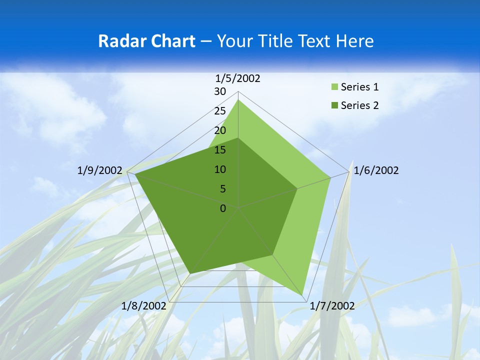 A Powerpoint Presentation With A Blue Sky In The Background PowerPoint Template