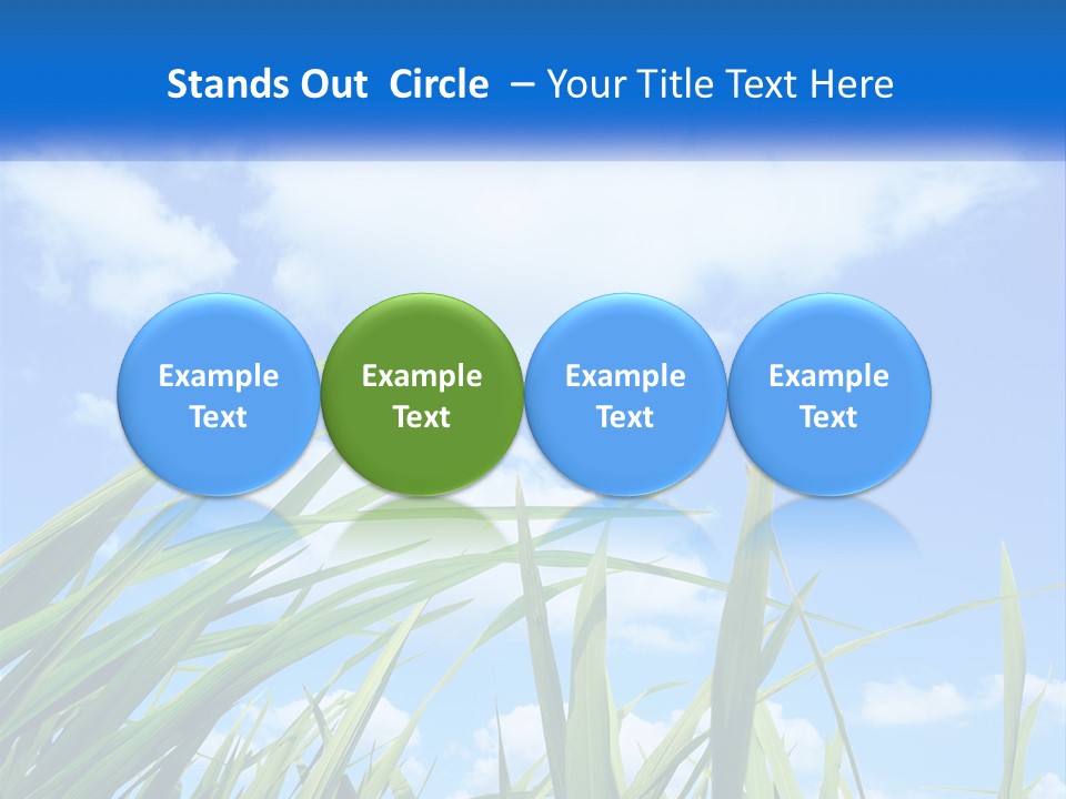 A Powerpoint Presentation With A Blue Sky In The Background PowerPoint Template