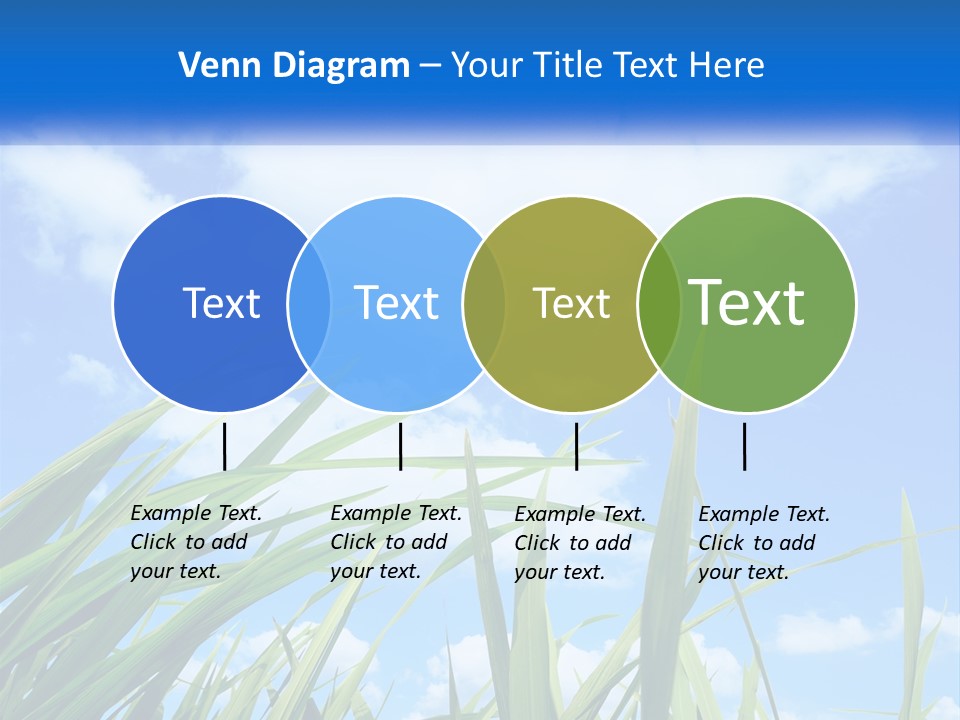 A Powerpoint Presentation With A Blue Sky In The Background PowerPoint Template