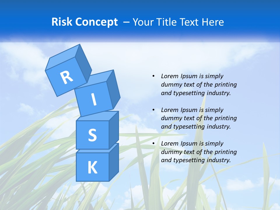 A Powerpoint Presentation With A Blue Sky In The Background PowerPoint Template