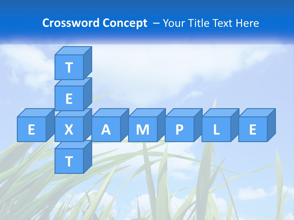 A Powerpoint Presentation With A Blue Sky In The Background PowerPoint Template