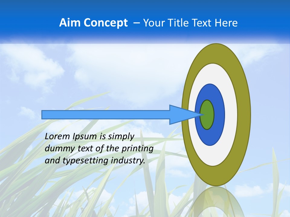 A Powerpoint Presentation With A Blue Sky In The Background PowerPoint Template