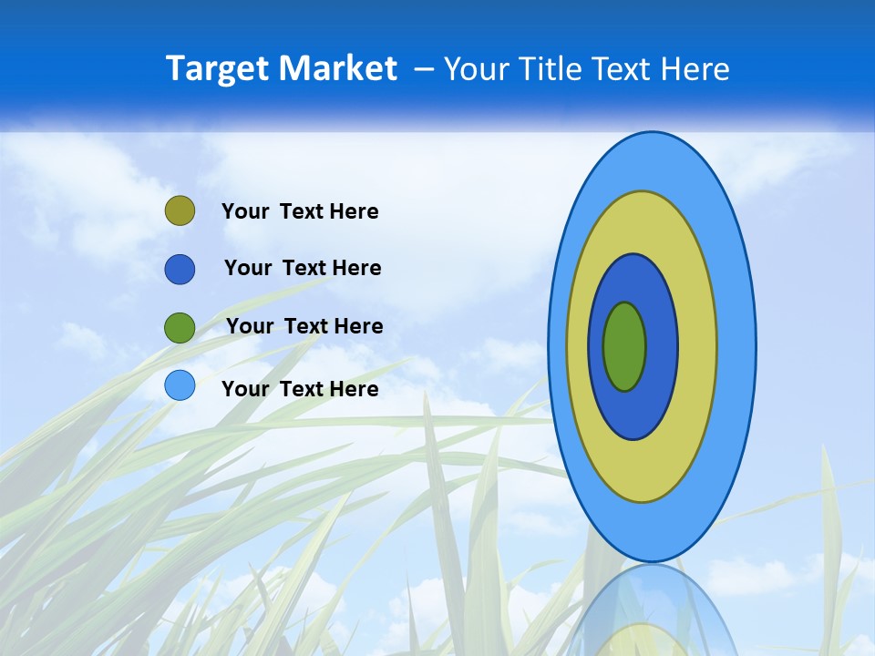 A Powerpoint Presentation With A Blue Sky In The Background PowerPoint Template