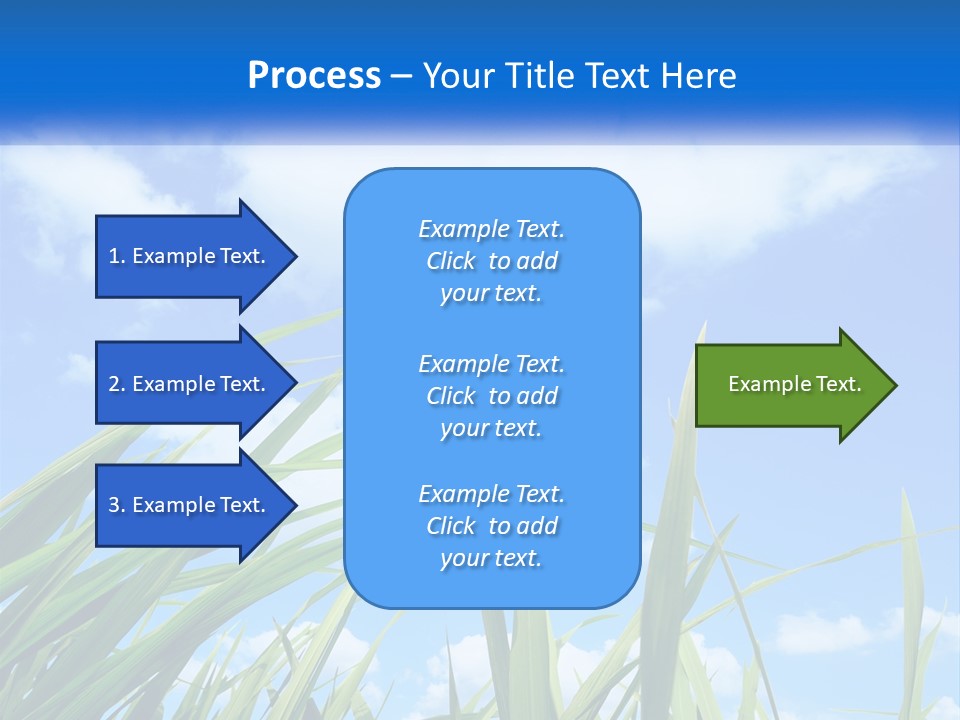A Powerpoint Presentation With A Blue Sky In The Background PowerPoint Template
