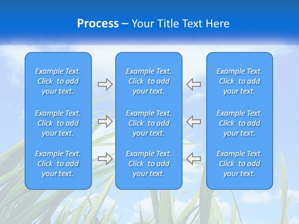 A Powerpoint Presentation With A Blue Sky In The Background PowerPoint Template