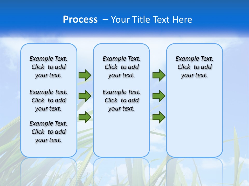 A Powerpoint Presentation With A Blue Sky In The Background PowerPoint Template