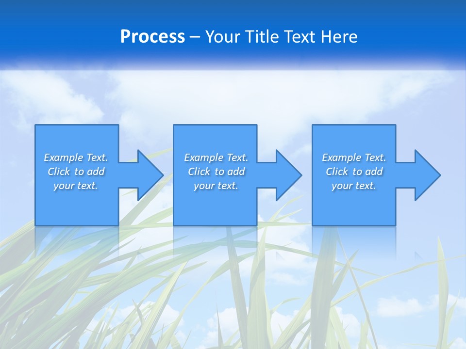 A Powerpoint Presentation With A Blue Sky In The Background PowerPoint Template