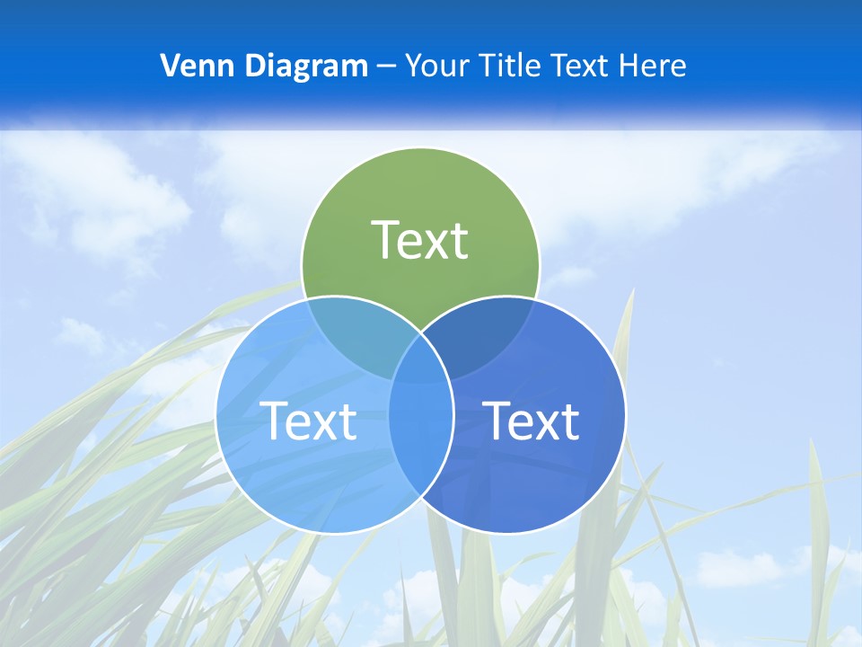 A Powerpoint Presentation With A Blue Sky In The Background PowerPoint Template