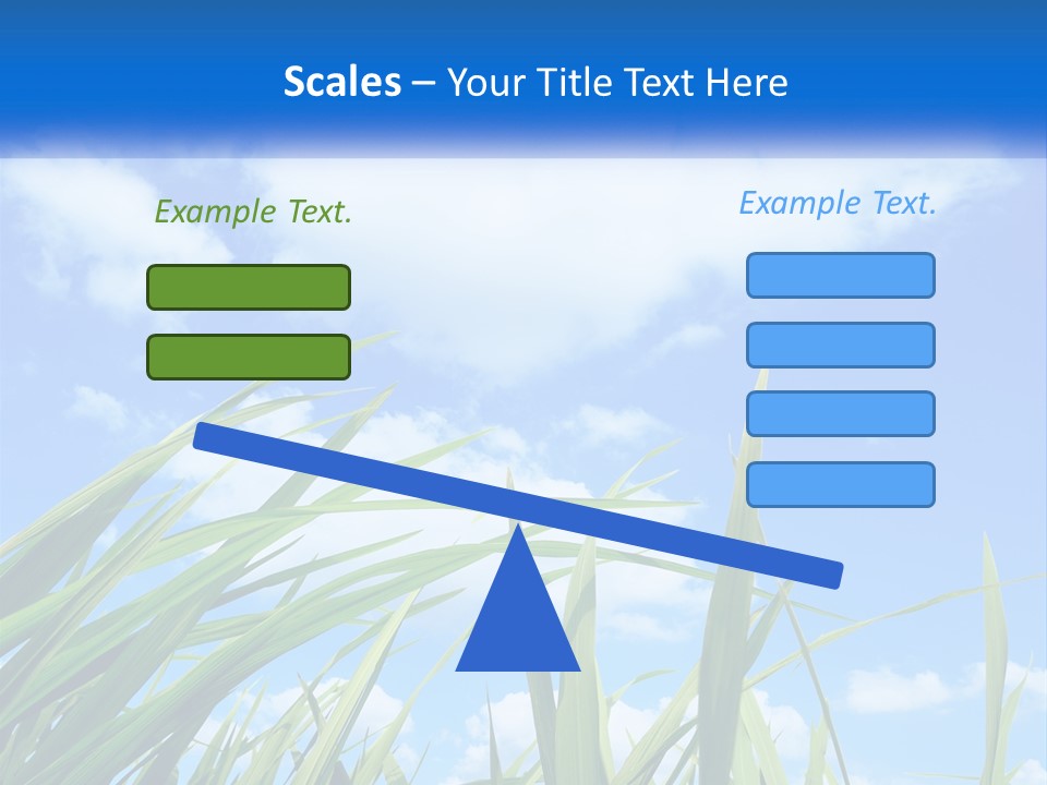 A Powerpoint Presentation With A Blue Sky In The Background PowerPoint Template