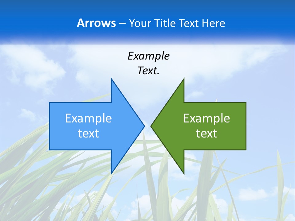 A Powerpoint Presentation With A Blue Sky In The Background PowerPoint Template