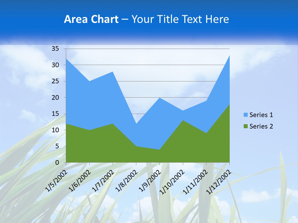 A Powerpoint Presentation With A Blue Sky In The Background PowerPoint Template