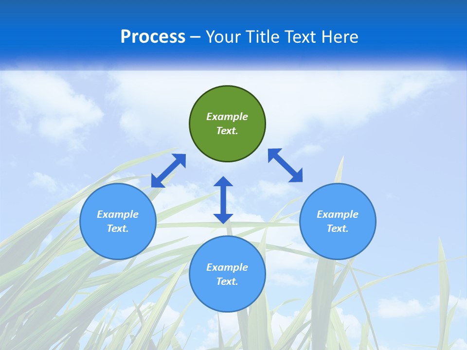 A Powerpoint Presentation With A Blue Sky In The Background PowerPoint Template