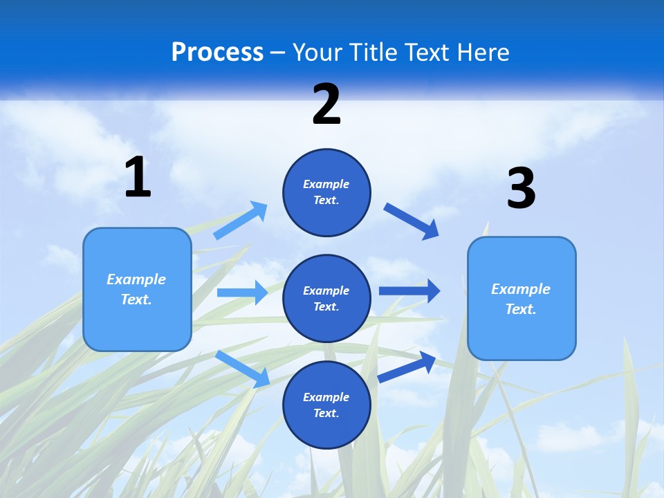 A Powerpoint Presentation With A Blue Sky In The Background PowerPoint Template
