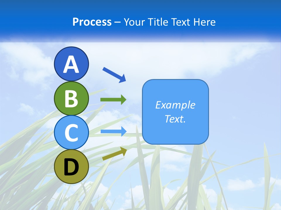 A Powerpoint Presentation With A Blue Sky In The Background PowerPoint Template