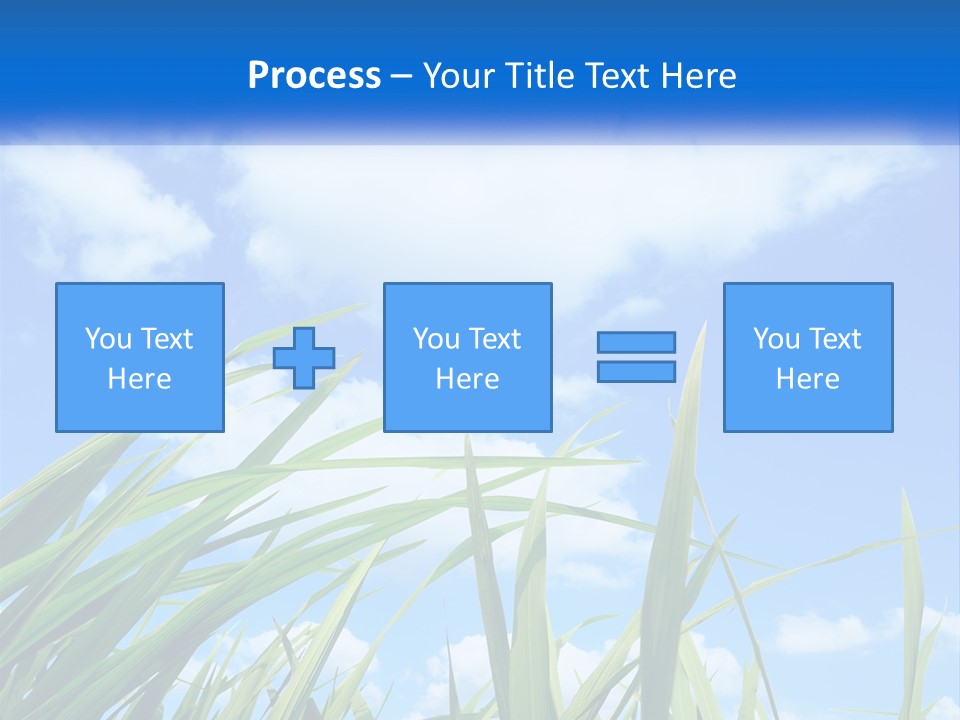 A Powerpoint Presentation With A Blue Sky In The Background PowerPoint Template