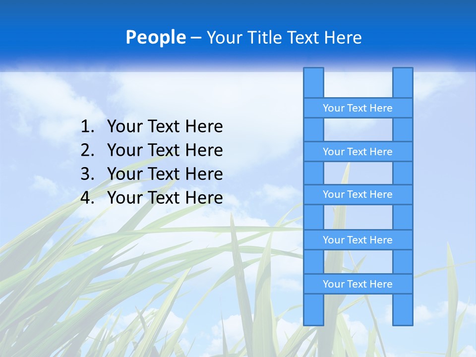 A Powerpoint Presentation With A Blue Sky In The Background PowerPoint Template