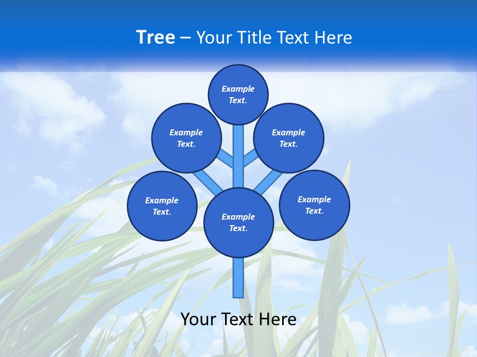 A Powerpoint Presentation With A Blue Sky In The Background PowerPoint Template