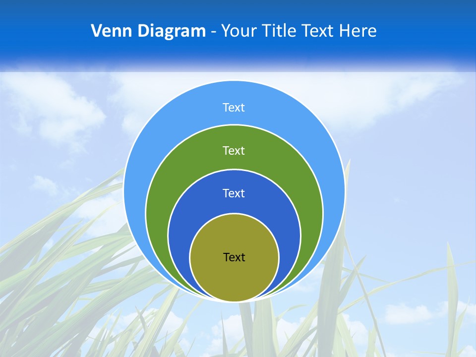 A Powerpoint Presentation With A Blue Sky In The Background PowerPoint Template