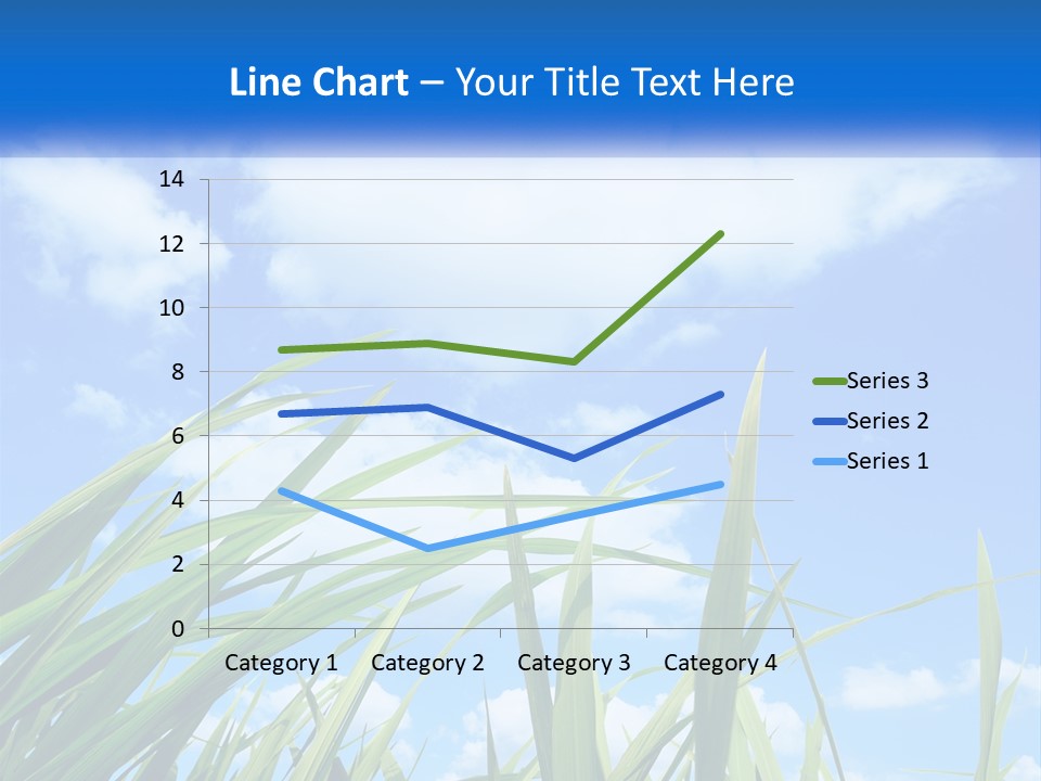 A Powerpoint Presentation With A Blue Sky In The Background PowerPoint Template