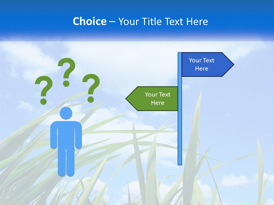 A Powerpoint Presentation With A Blue Sky In The Background PowerPoint Template