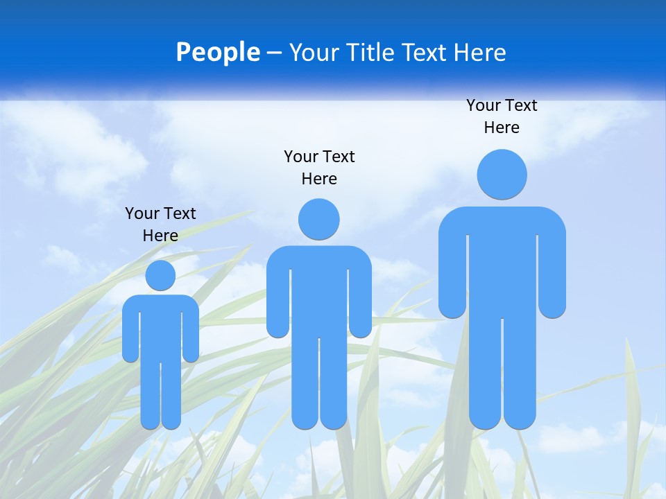 A Powerpoint Presentation With A Blue Sky In The Background PowerPoint Template