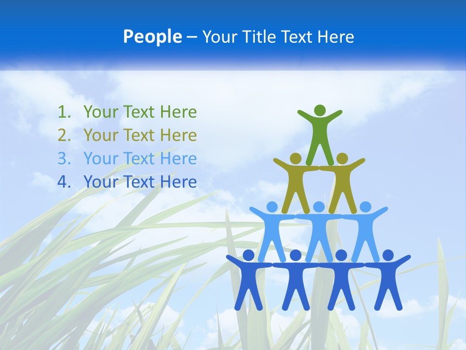 A Powerpoint Presentation With A Blue Sky In The Background PowerPoint Template