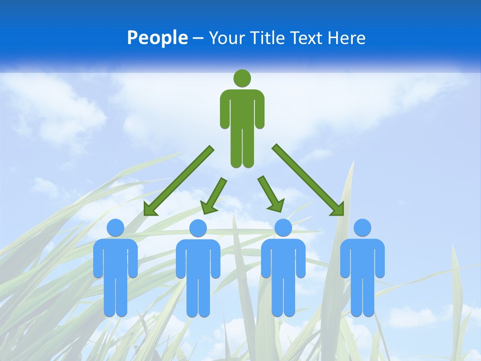 A Powerpoint Presentation With A Blue Sky In The Background PowerPoint Template