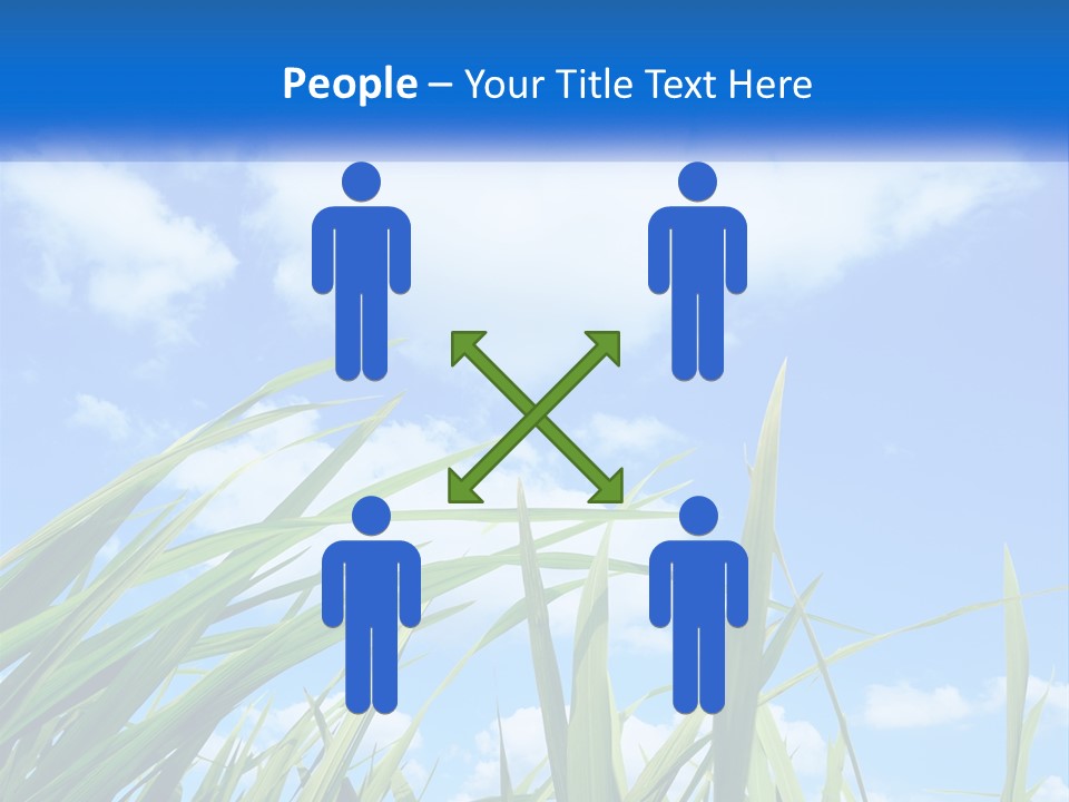 A Powerpoint Presentation With A Blue Sky In The Background PowerPoint Template