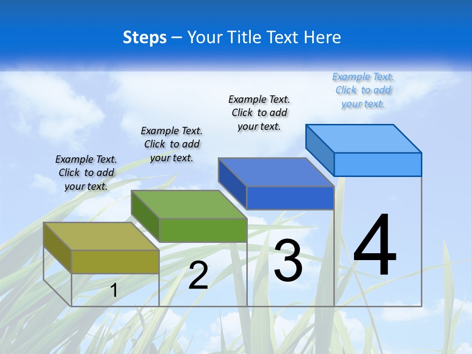 A Powerpoint Presentation With A Blue Sky In The Background PowerPoint Template
