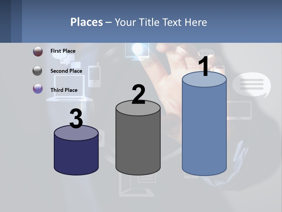 A Person Pressing A Button On A Touch Screen PowerPoint Template