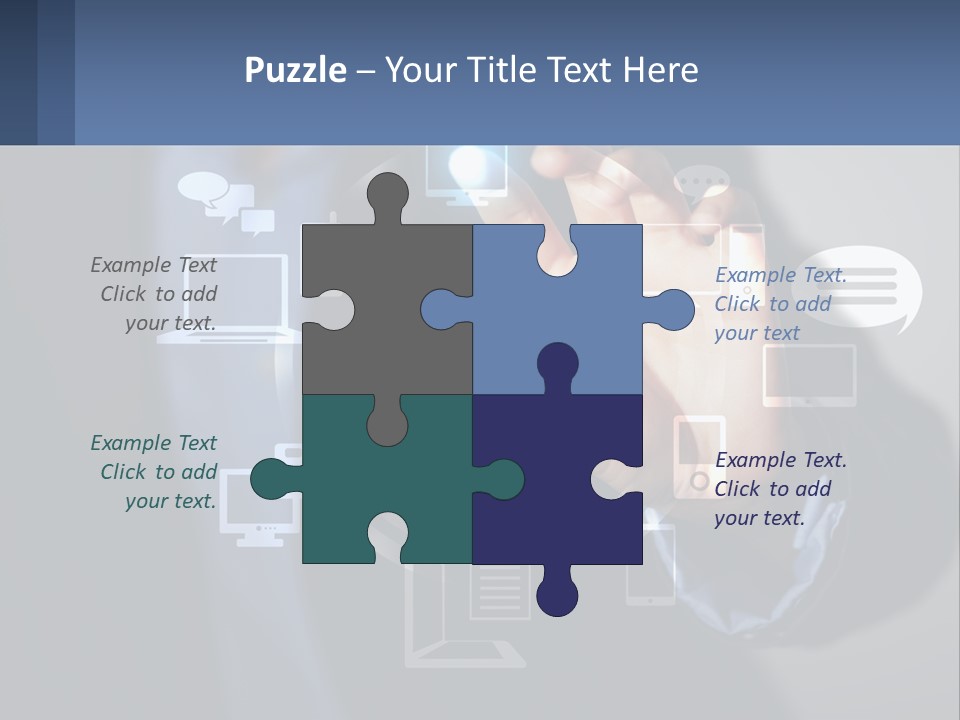 A Person Pressing A Button On A Touch Screen PowerPoint Template