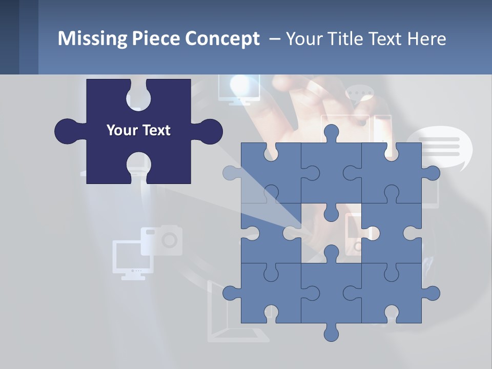 A Person Pressing A Button On A Touch Screen PowerPoint Template