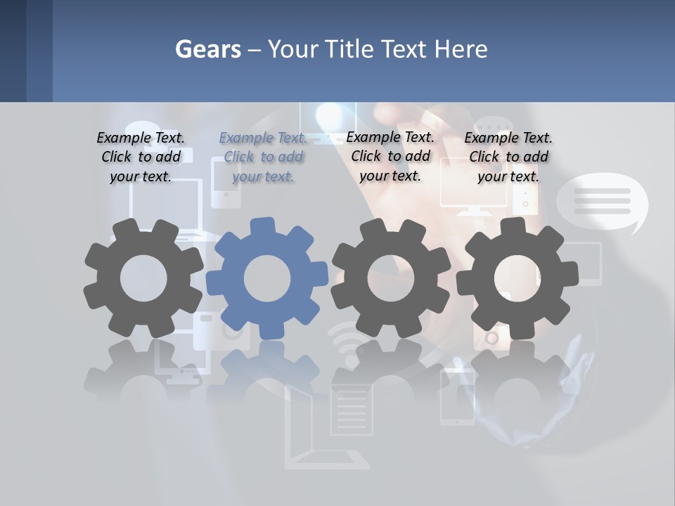 A Person Pressing A Button On A Touch Screen PowerPoint Template