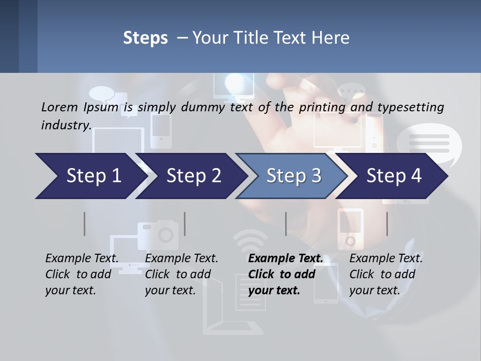 A Person Pressing A Button On A Touch Screen PowerPoint Template