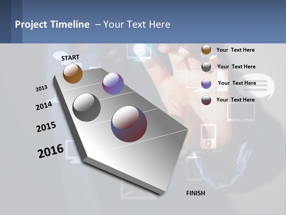 A Person Pressing A Button On A Touch Screen PowerPoint Template