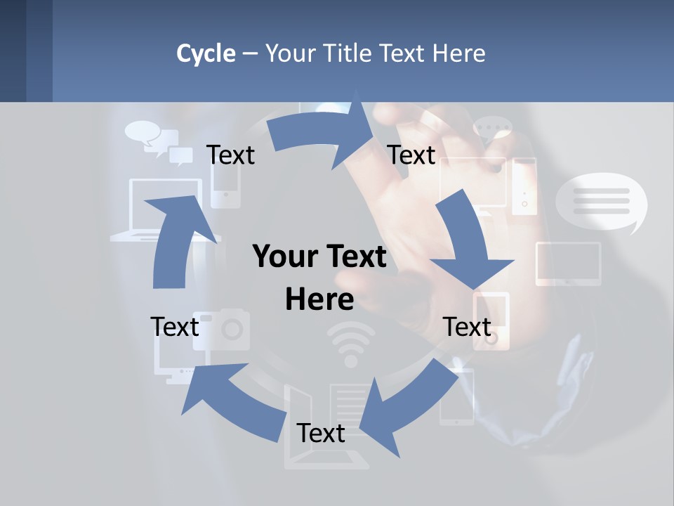 A Person Pressing A Button On A Touch Screen PowerPoint Template
