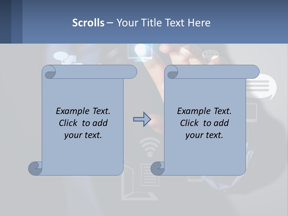 A Person Pressing A Button On A Touch Screen PowerPoint Template