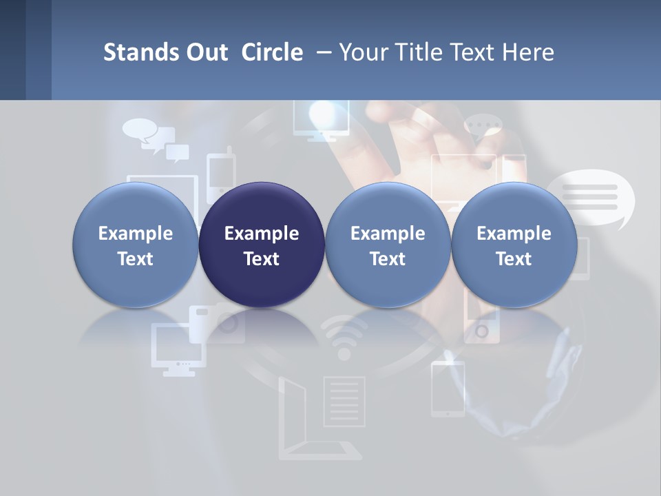 A Person Pressing A Button On A Touch Screen PowerPoint Template